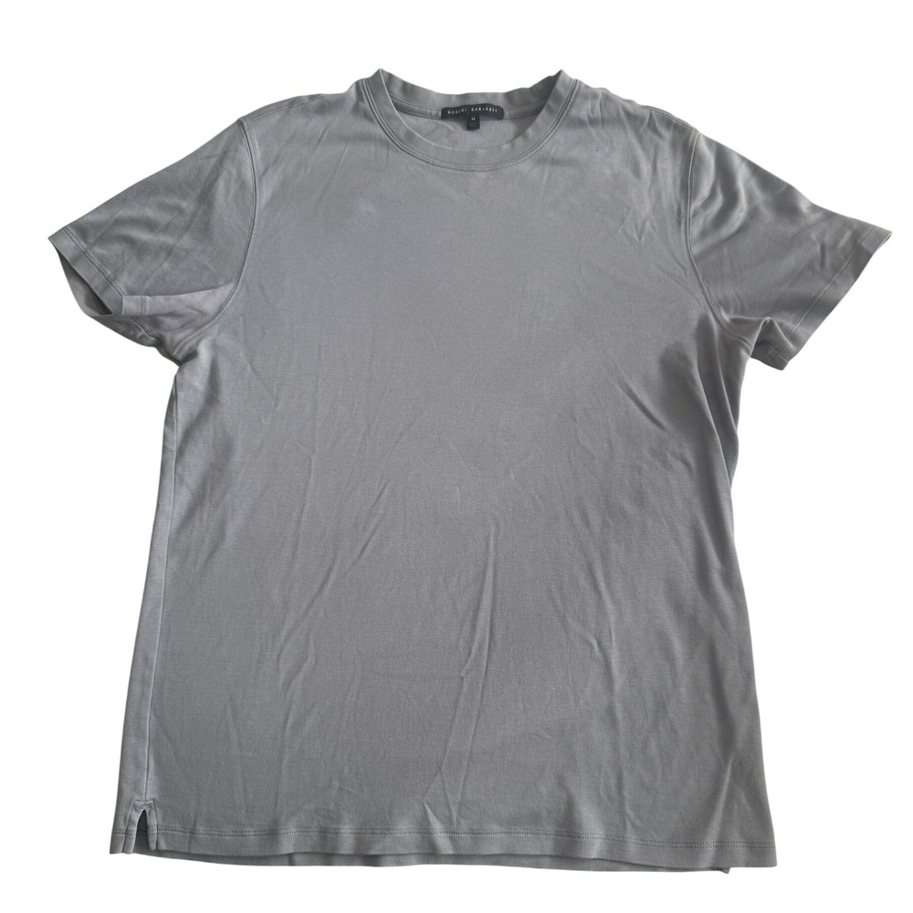 ROBERT BARAKETT Pima Cotton Crewneck T-Shirt Monument Grey Medium